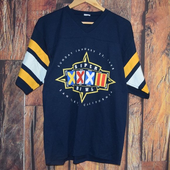 VINTAGE 1998 Superbowl XXXII SAN FRANCISCO Adult Sz L T-SHIRT - EXCELLENT - Picture 1 of 5